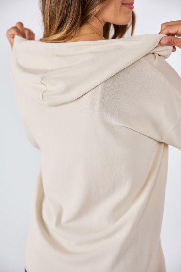 ﻿Lieblingsstück Dünner Strickpullover mit Kapuze Kostenloser Versand