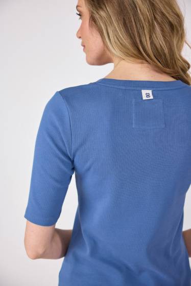 Lieblingsstück Basic T-Shirt mit langem Halbarm Valentinstagsangebot