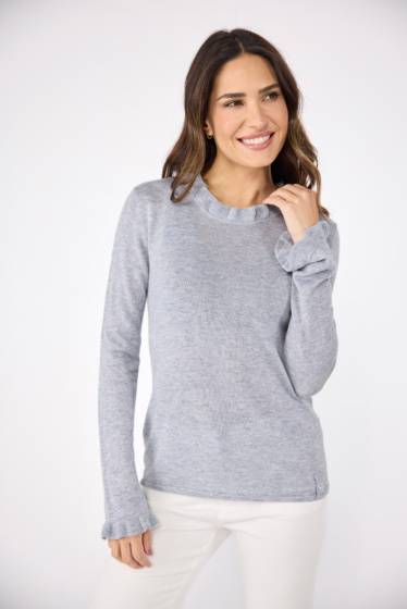 Lieblingsstück Pullover mit Rüschen-Details am Ausschnitt Lagerräumung