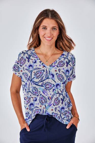Lieblingsstück Kurzarm Sommer-Shirt mit Print Tägliche Deals