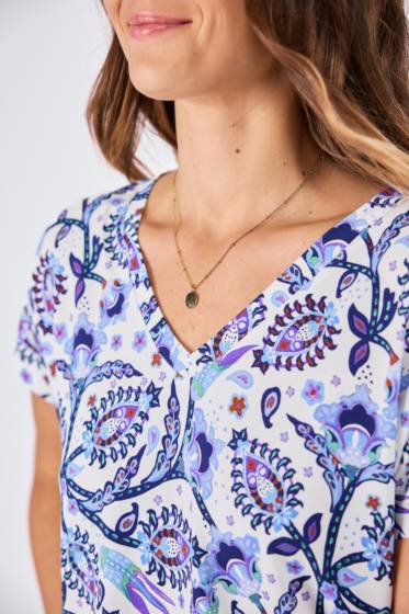 Lieblingsstück Kurzarm Sommer-Shirt mit Print Tägliche Deals