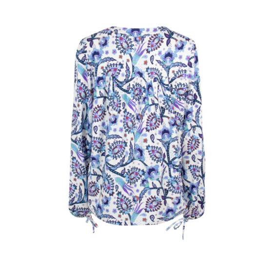 Lieblingsstück Print Bluse mit Bindebändern am Arm Riesige Ersparnisse