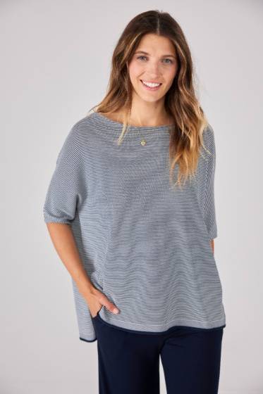 Lieblingsstück 3/4 Arm Strickshirt mit Schlitz Begrenzte Freigabe