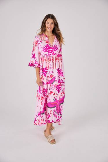 Lieblingsstück 3/4 Arm Kleid mit floralem Print Letzter Tag