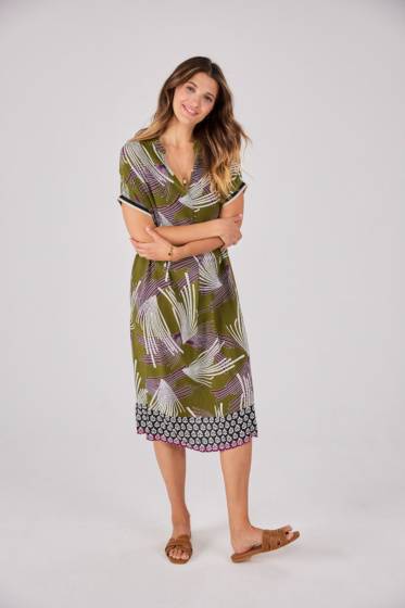 Lieblingsstück Halbarmkleid mit Bordüre Bis zu 60% Rabatt