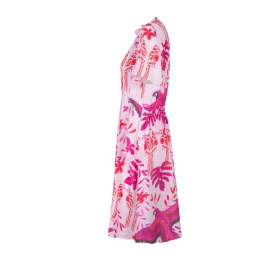 Lieblingsstück Knielanges Kleid mit weitem Arm Bis zu 65% Rabatt