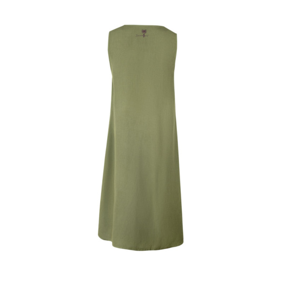 Lieblingsstück Ärmelloses Leinenkleid mit Falte Sonderangebot der Fabrik