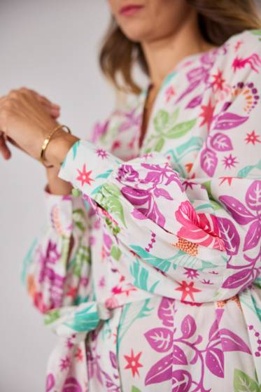 Lieblingsstück Puffärmelkleid mit Paradise Print Riesige Rabatte