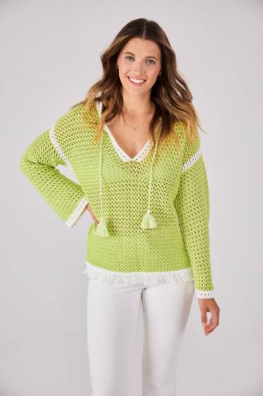 Lieblingsstück Stricktunika mit Netzstruktur 50% Rabatt mit kostenlosem Versand