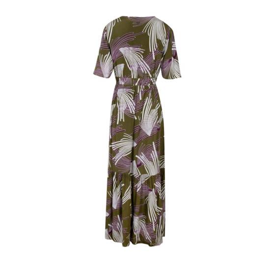 Lieblingsstück Maxikleid mit Gummizug und Print Kostenloser Versand international