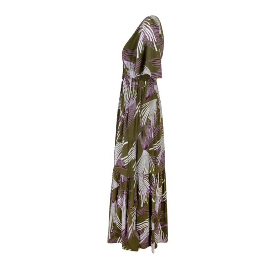 Lieblingsstück Maxikleid mit Gummizug und Print Kostenloser Versand international
