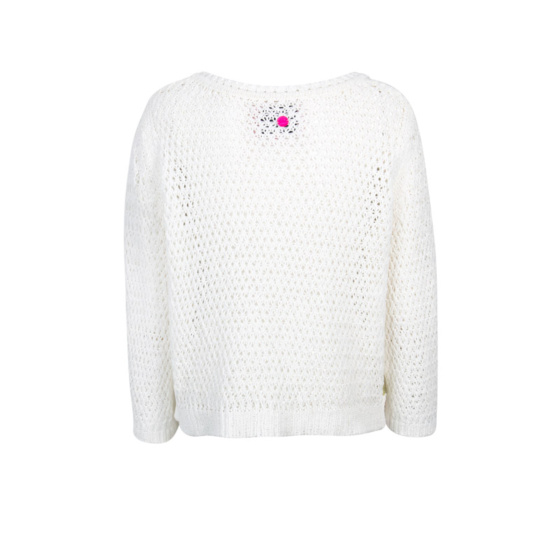 Lieblingsstück Lochstrick Pullover mit V-Ausschnitt Speichern exportieren