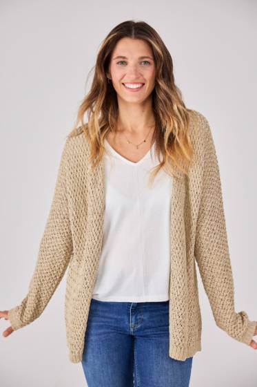 Lieblingsstück Strickjacke mit Strukturmuster Im Verkauf