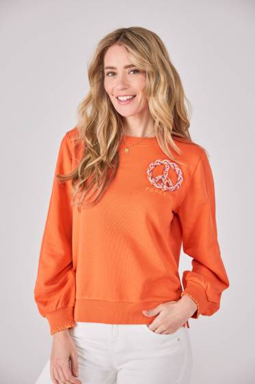 Lieblingsstück Sweatshirt mit Peace Stickerei Hotsell