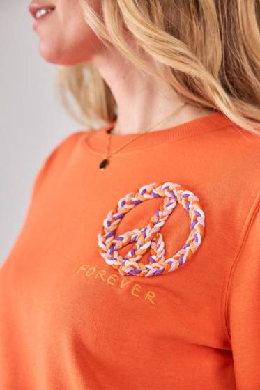 Lieblingsstück Sweatshirt mit Peace Stickerei Hotsell