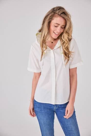 Lieblingsstück Durchgeknöpfte Bluse mit Kapuze Cyber Monday