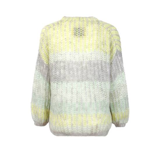 Lieblingsstück Strickjacke mit Stehkragen und Streifen Weihnachtsangebot