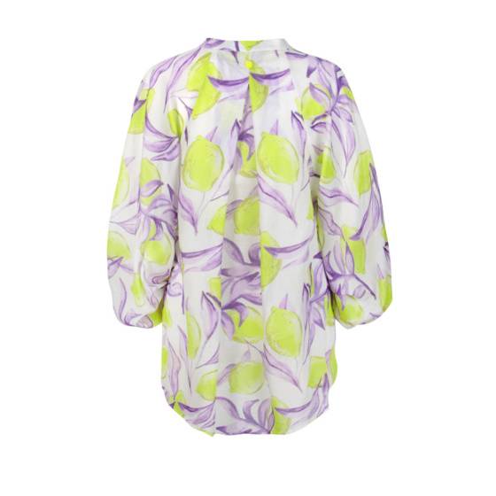 Lieblingsstück Bluse mit Stehkragen und Lemon Print Lagerräumung