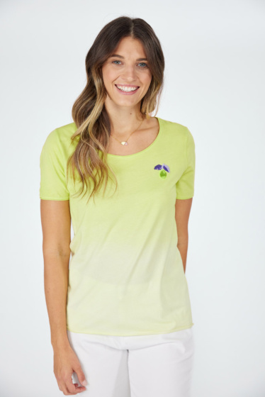 Lieblingsstück Kurzarm T-Shirt mit kleinem Zitronenmotiv Online Outlet