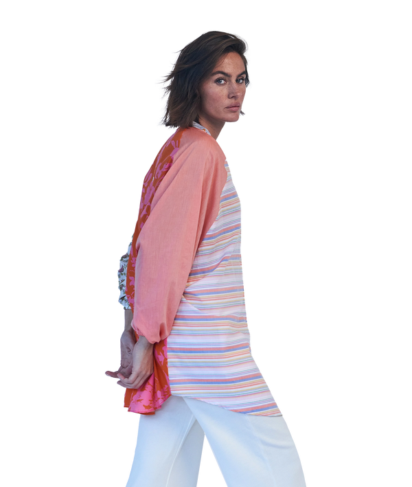 Love Joy Victory RE-BIRTH PATCHWORK BLUSE PEONIA Preisnachlass