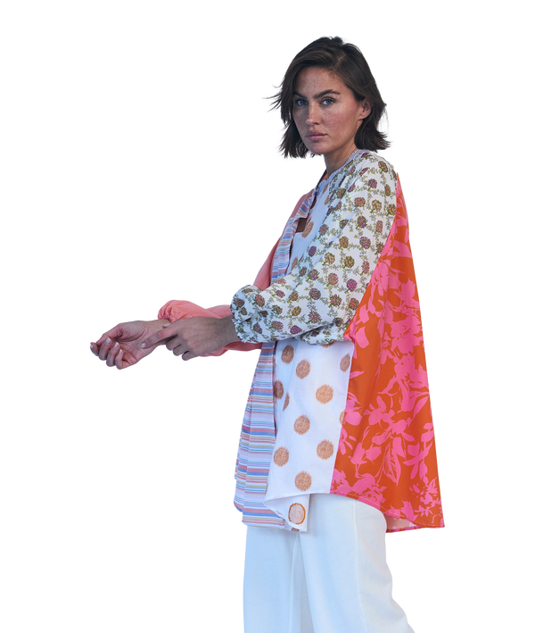Love Joy Victory RE-BIRTH PATCHWORK BLUSE PEONIA Preisnachlass