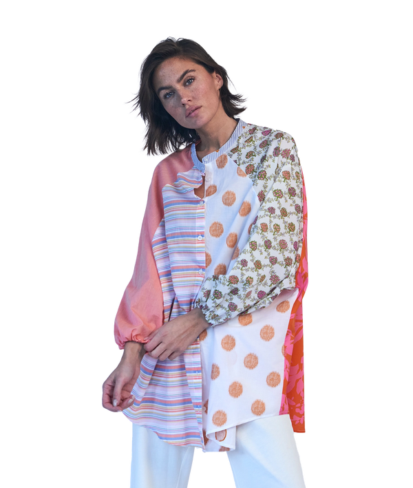 Love Joy Victory RE-BIRTH PATCHWORK BLUSE PEONIA Letzte 2 Tage