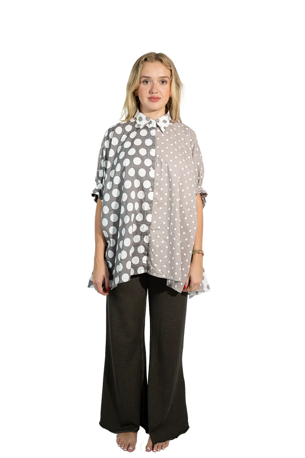 Love Joy Victory RE-BIRTH Bluse Dots Große Rabatte