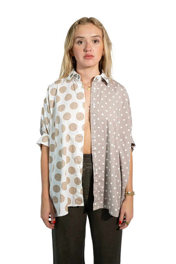 Love Joy Victory RE-BIRTH Bluse Dots Große Rabatte