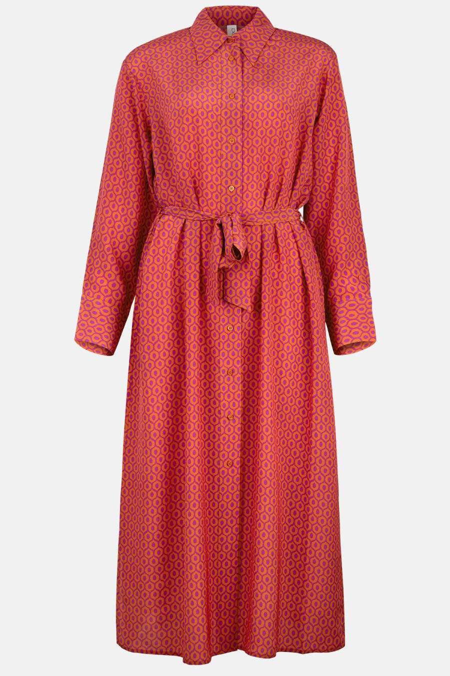 Lu Li Lina Lina Langes Seidenkleid mit Gürtel Versandkostenfrei