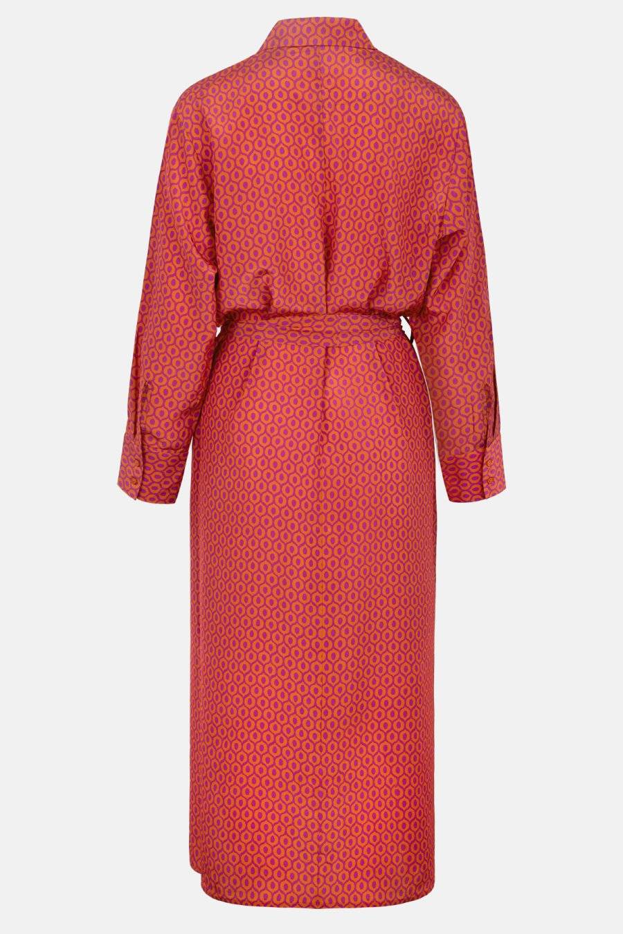 Lu Li Lina Lina Langes Seidenkleid mit Gürtel Versandkostenfrei