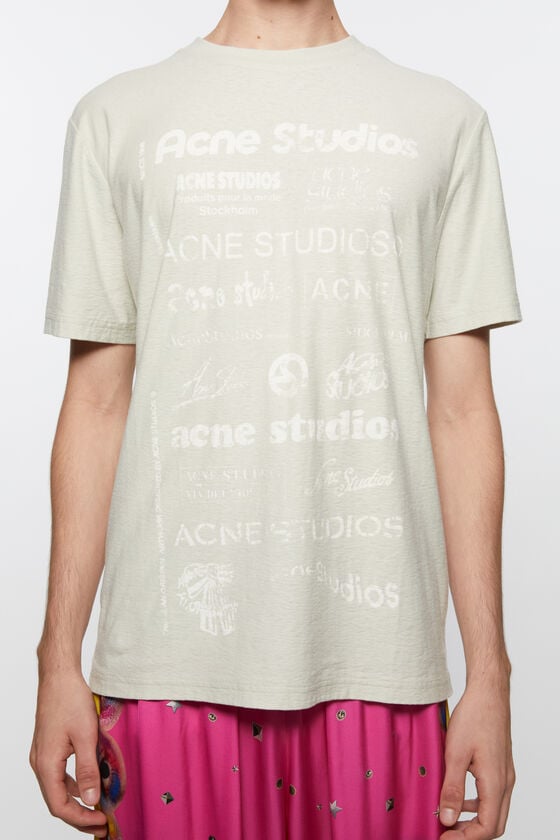 Acne Studios Logo-T-Shirt – lockere Passform Großer Ausverkauf