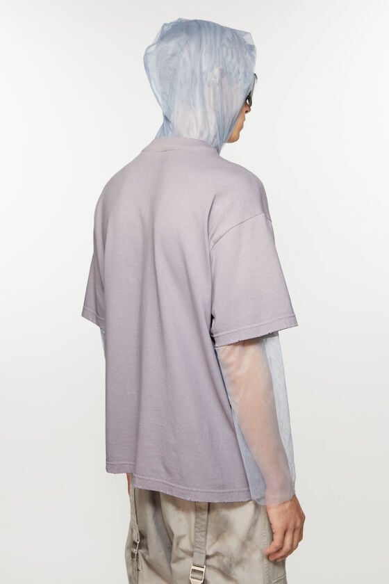 Acne Studios T-Shirt aus mehrlagigem Netzstoff Preisnachlass