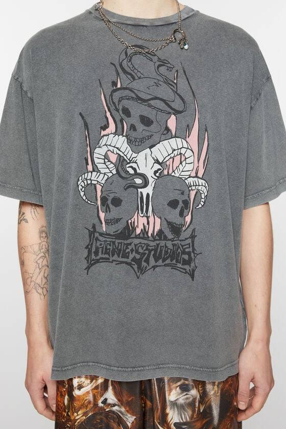 Acne Studios Bedrucktes T-Shirt – entspannte Passform Kauf eins, bekomm eins gratis