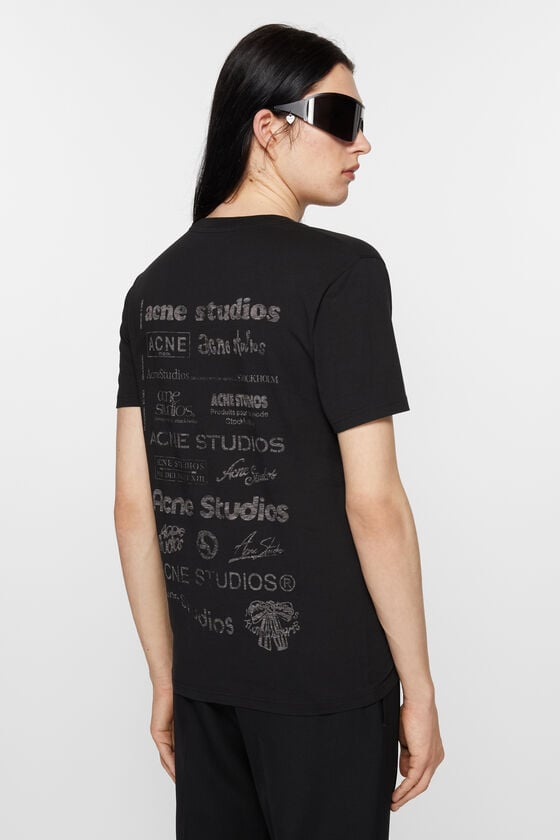 Acne Studios Logo-T-Shirt – lockere Passform Tägliche Deals