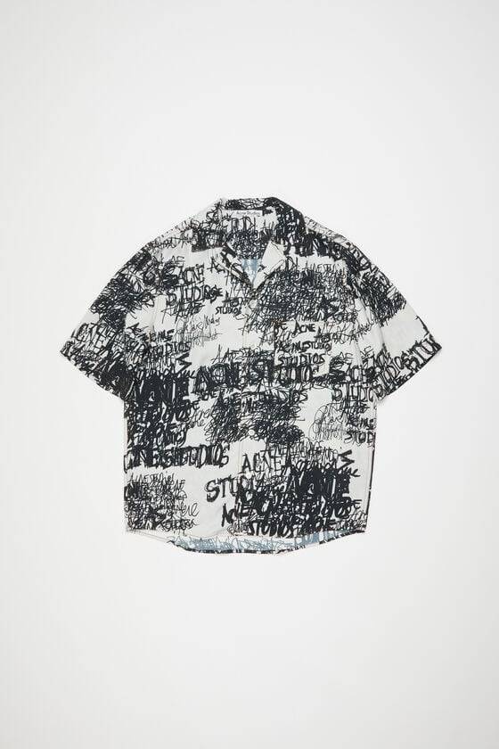 Acne Studios Bedrucktes Hemd mit Knopfleiste Letzte 3 Tage