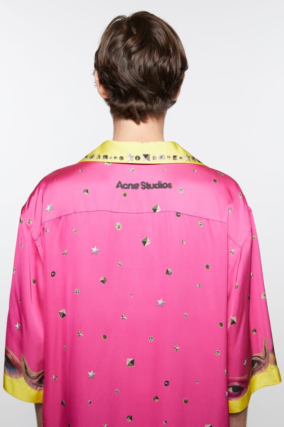 Acne Studios Bedrucktes Hemd mit Knopfleiste Vierteljährliche Förderung