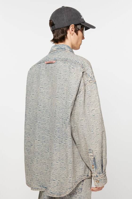 Acne Studios Monogramm-Jeanshemd – entspannte Passform Fabrikladen