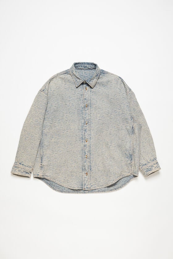 Acne Studios Monogramm-Jeanshemd – entspannte Passform Fabrikladen