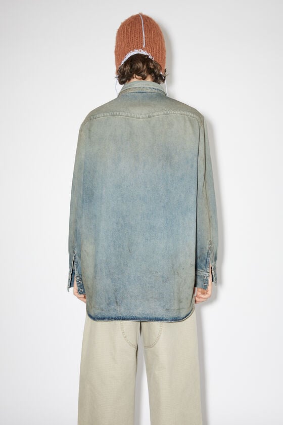 Acne Studios Jeanshemd mit Knopfleiste Outlet