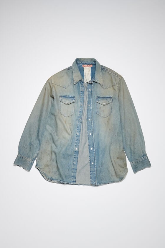 Acne Studios Jeanshemd mit Knopfleiste Outlet
