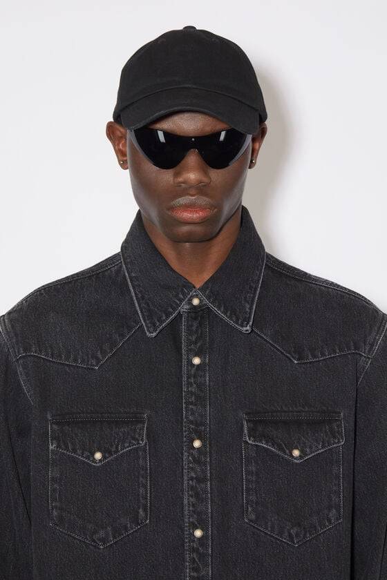 Acne Studios Jeanshemd mit Knopfleiste Verkauf