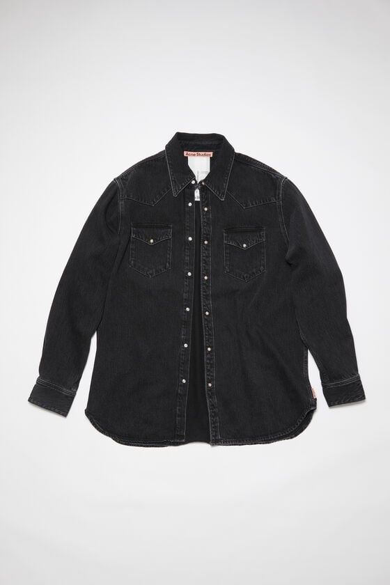 Acne Studios Jeanshemd mit Knopfleiste Verkauf