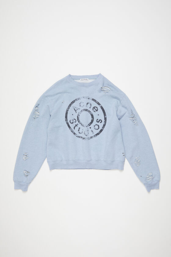 Acne Studios Pullover mit Logoprint im Used-Look Kostenloser Versand