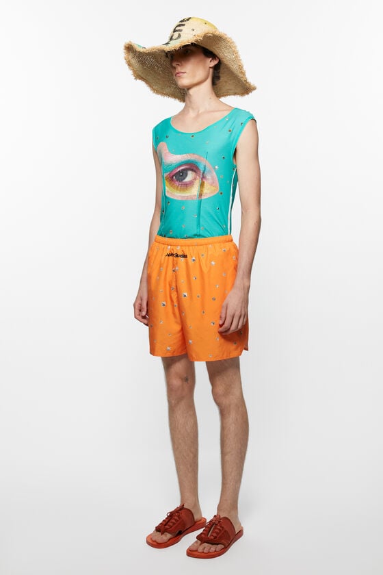 Acne Studios Bedruckte Badeshorts Im Verkauf