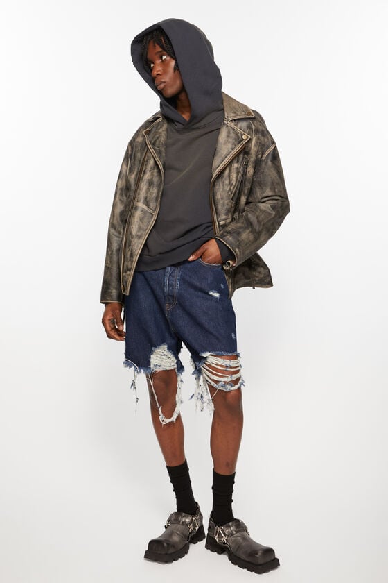 Acne Studios Distressed Denim Shorts - Super Baggy Fit Verkauf