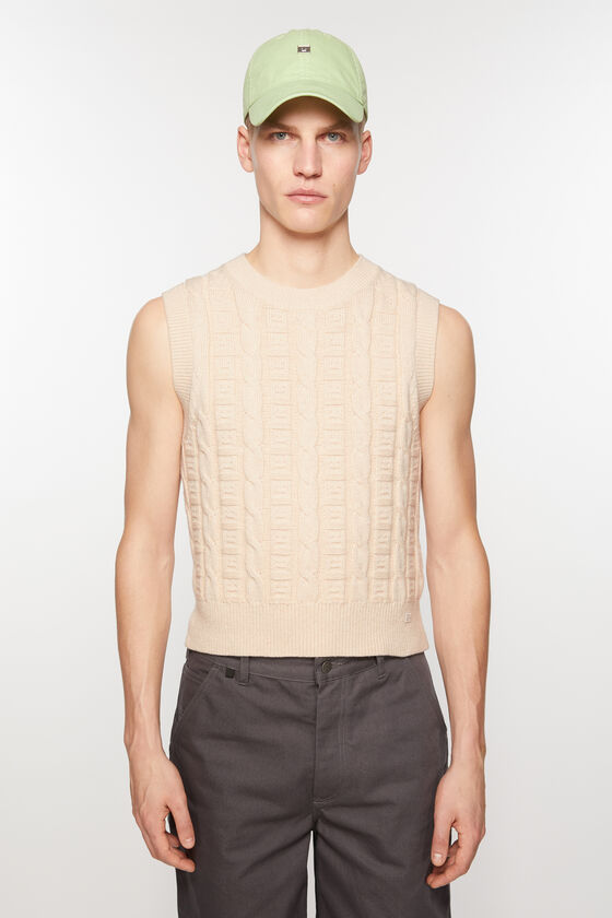 Acne Studios Ärmelloser Pullover aus Zopfwolle Unisex