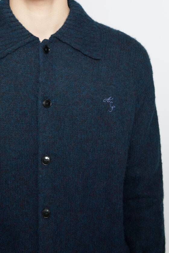 Acne Studios Polo-Cardigan aus Wolle Kostenloser Versand international