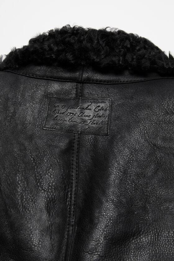 Acne Studios Lederjacke mit Shearling Fabrikverkauf