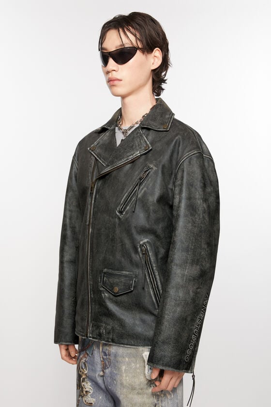 Acne Studios Biker-Lederjacke Meist gekauft