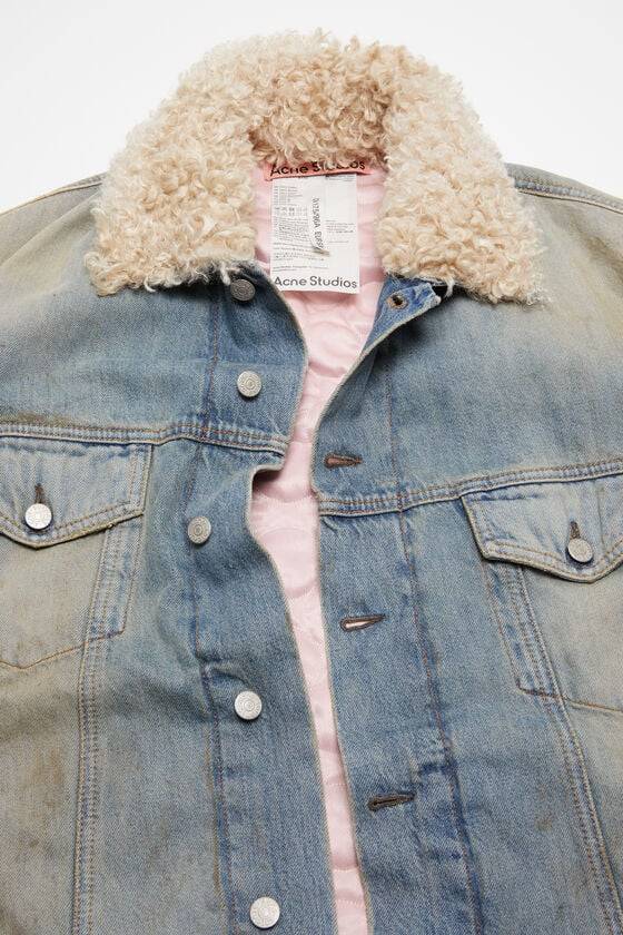 Acne Studios Jacke mit Jeanspelzbesatz - Oversize-Passform Fabrikpreis
